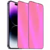 iPhone 14 Pro Mirror Privacy-panssarilasi, koko näytön kattava (pinkki)