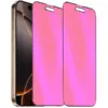 iPhone 16 Pro / 17 Mirror Privacy-panssarilasi, koko näytön kattava (pinkki)