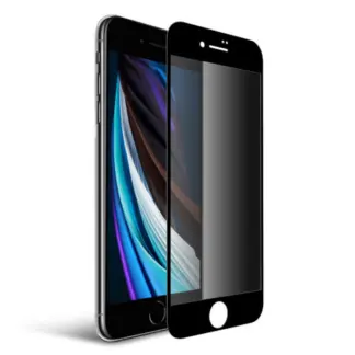 iPhone 7 / 8 / SE 2020 Privacy-panssarilasi, koko näytön, musta