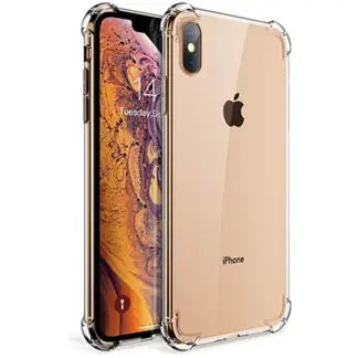 iPhone XS Max suojakuori, TPU-bumper, läpinäkyvä